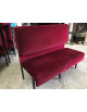 banquette velours rouge